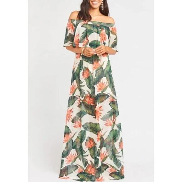 NWT Show Me Your Mumu Hacienda Maxi Dress in Paradise Found Chiffon - Picture 2 of 8